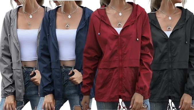 Women's Fashionable Hooded Windbreaker - 5 Sizes, 4 Colours