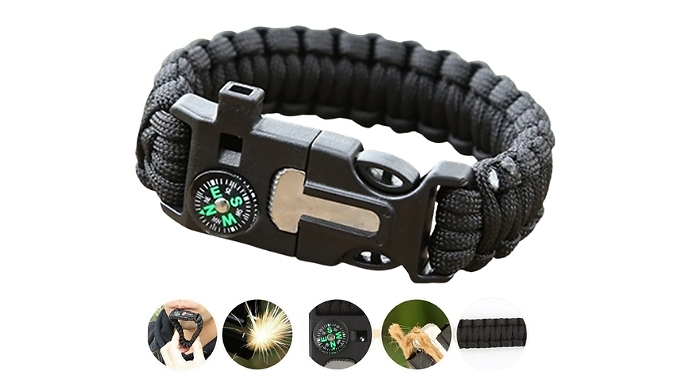 5-in-1 Multifunctional Outdoor Survival Paracord Bracelet