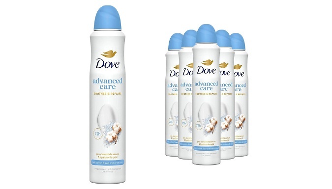 6-Pack Dove Advanced Care Anti-Perspirant - Fresh Cotton & Sea Minerals!