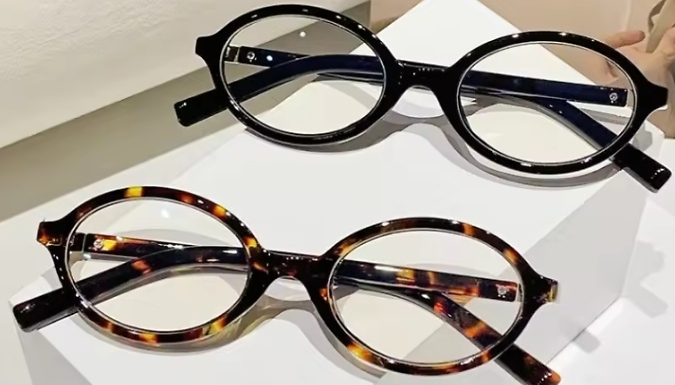 Retro Oval Shaped 0-Degree Anti Blue Light Glasses - 2 Colours!