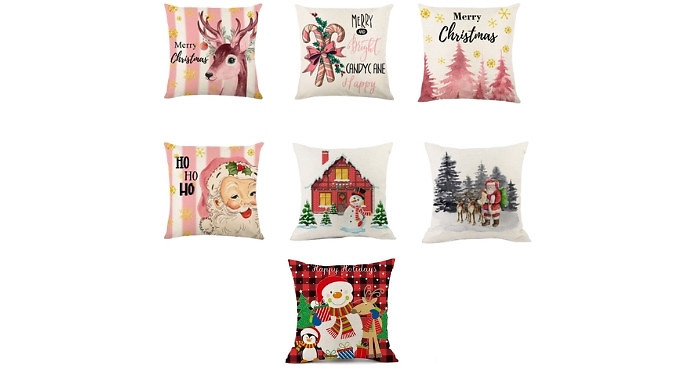 Christmas-Themed Pillowcases - 7 Designs