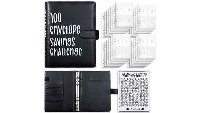 100-Day Challenge Savings Journal Notebook - 2 Colours!