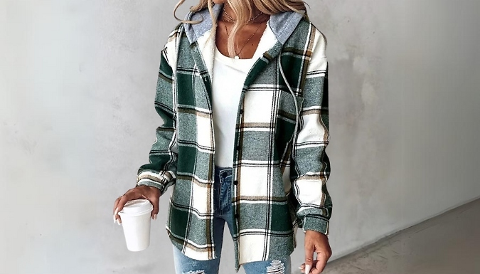 Women's Oversized Checkered Jacket - 5 Colours & 6 Sizes