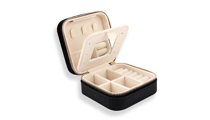 Mini Portable Travel Jewellery Case - 2 Designs, 9 Colours