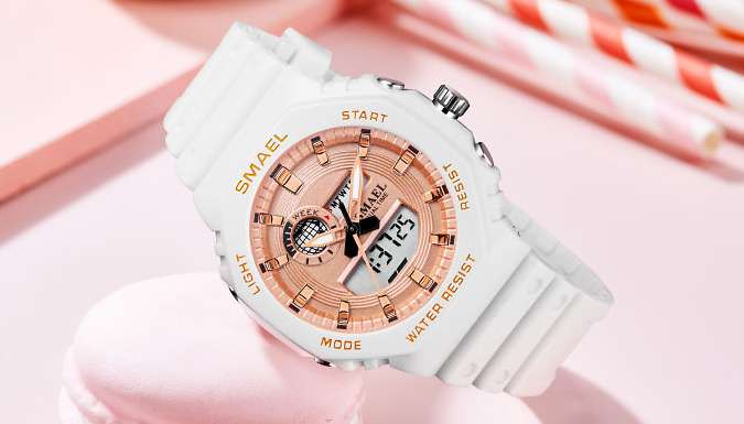 Chronograph Quartz Digital Fashion Watch - 6 Colours