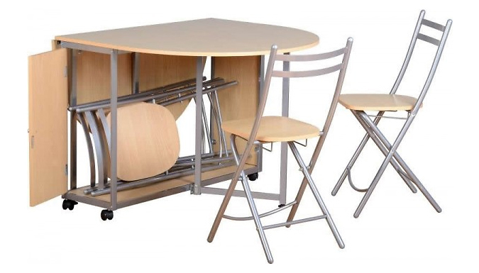 Folding Dining Table With 4 Chairs