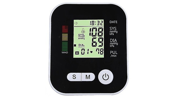 4-in-1 Blood Pressure Monitor with LCD Display + Voice Function - 2 Colours