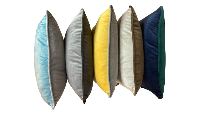 Velvet Two-Toned Double-Sided Cushion - 5 Colours!