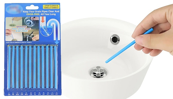 12 or 24-Pack Drain Cleaner Sticks