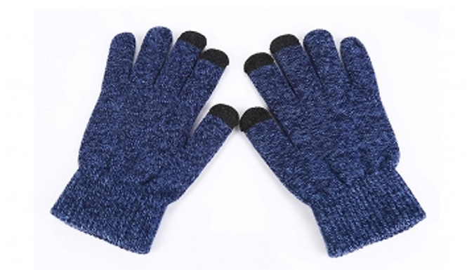 1, 2 or 3 Pairs of Touchscreen Winter Gloves - 3 Colours