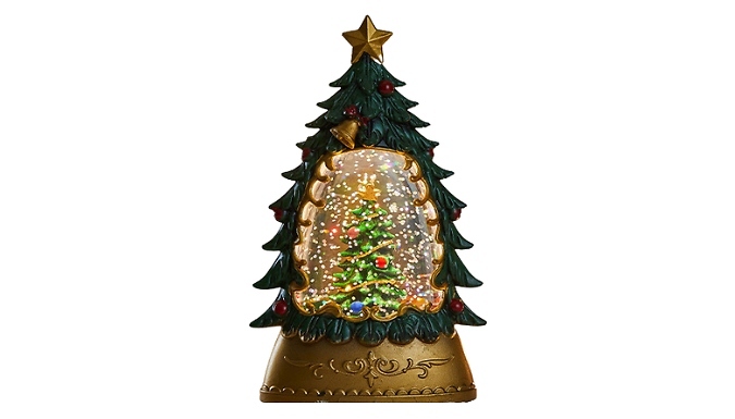 Christmas Tree Snow Globe Light - 3 Designs