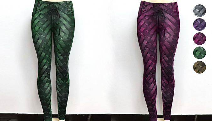 High-Waisted Patterned Yoga Pants - 5 Colours