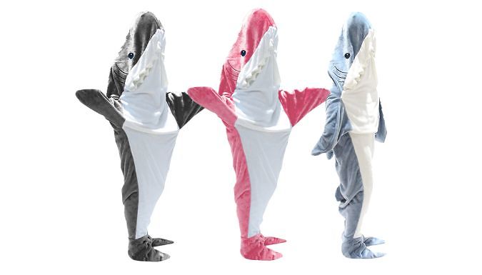 Hooded Shark Blanket - 3 Sizes & 3 Colours