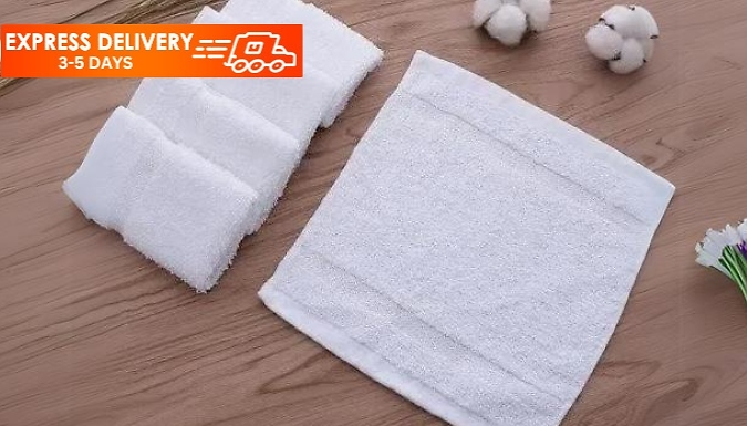 12-Pack of Egyptian Flossy Cotton Face Towels