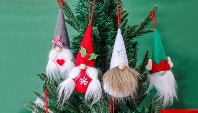 Pair of Christmas Elf Hanging Tree Decorations - 4 Options