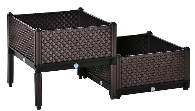 2-Piece Raised Garden Bed Planter