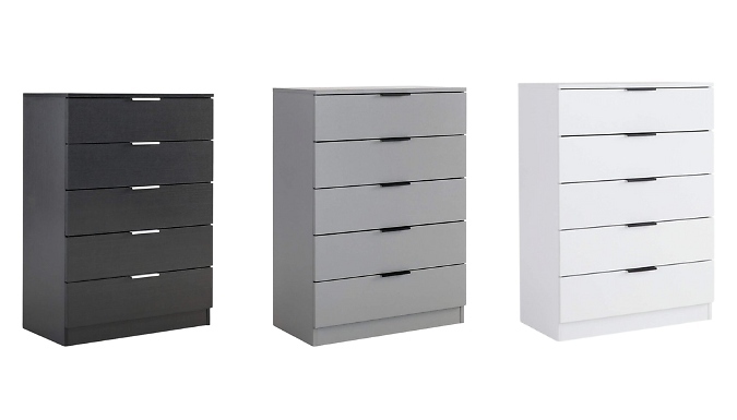 Phoenix Chest of 5 Drawers - 3 Colours