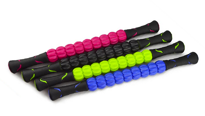 1 or 2 Massage Muscle Roller Recovery Sticks - 4 Colours