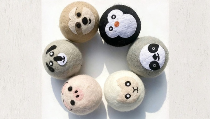 Reusable Anti-Static Tumble Dryer Wool Balls - 3 or 6-Piece!