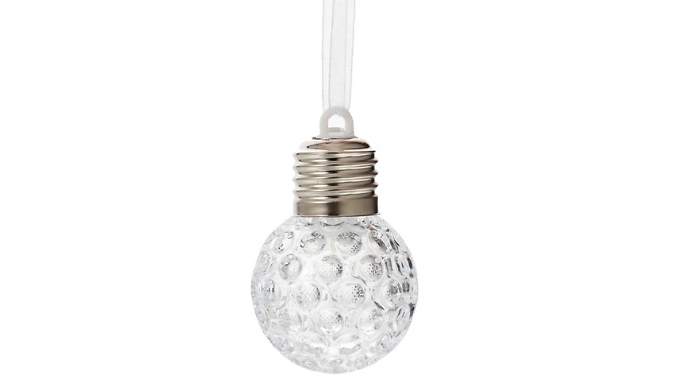 12-Pack LED Light-Up Crystal Baubles
