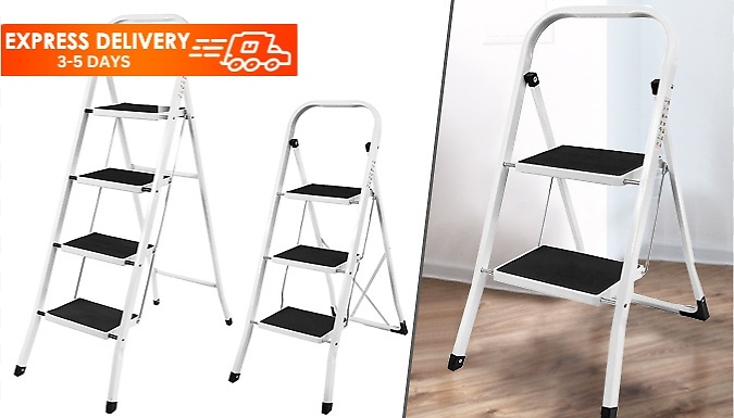 Step Ladder With Anti-Slip Mat - 2, 3 or 4 Steps