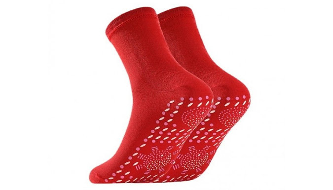 1, 3 or 6 Pairs of Heating Magnetic Socks - 3 Colours