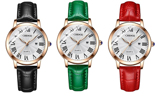 Women's Faux-Leather Everyday Watch - 3 Colours