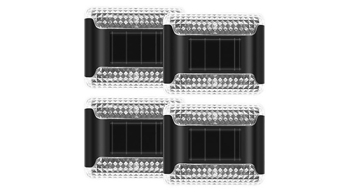 1, 2 or 4 Solar Powered Garden Wall Lights - 2 Colours