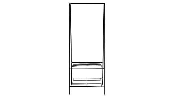 Clothing Rack with 2-Tier Wire Shelf