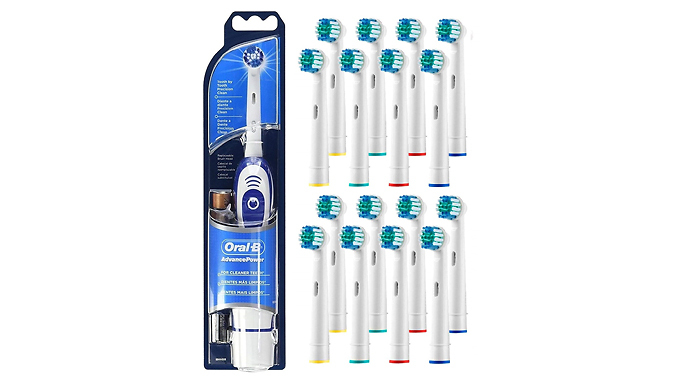 2 x Braun Advance Oral-B Battery-Powered Toothbrushes with 40 x Heads