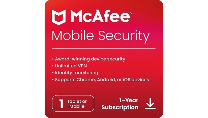 McAfee Mobile Security 2024 - 1 Device, 1 Year