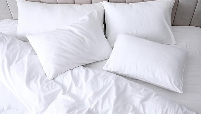 15 Tog Hollowfibre Duvet Set with 4 Pillows - 5 Sizes
