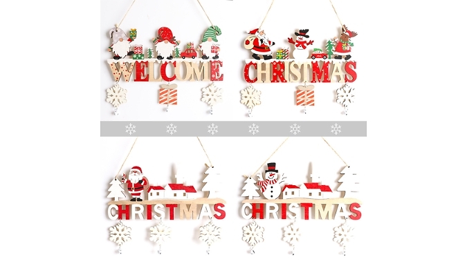 Christmas Decoration Wooden Pendant - 5 Styles