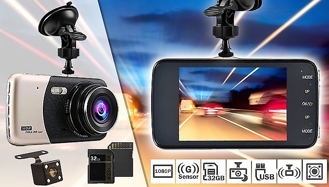 Falcon Rear View Camera Falcon-Cam HD Front & Rear Dashcam With Collision G-Sensor - Optional ...