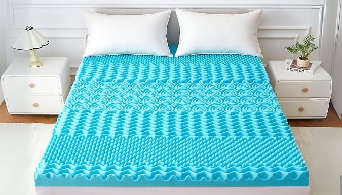 7-Zone Cooling Memory Foam Mattress Topper - 2 Thicknesses & 5 Sizes