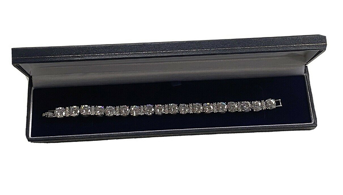 Created Diamond Chunky Cluster Tennis Bracelet