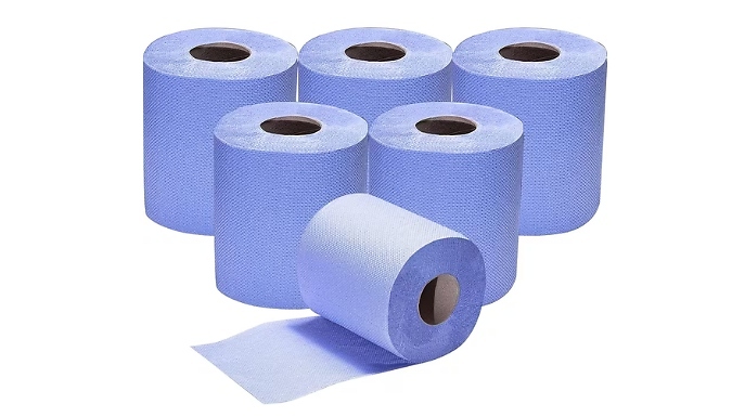 12-Pack of 2-Ply Centrefeed Blue Rolls