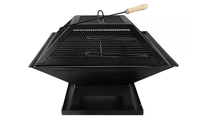 Square Fire Pit BBQ