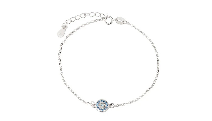 Silver Plated Blue Crystal Jewellery Set - Bracelet, Ring or Earrings