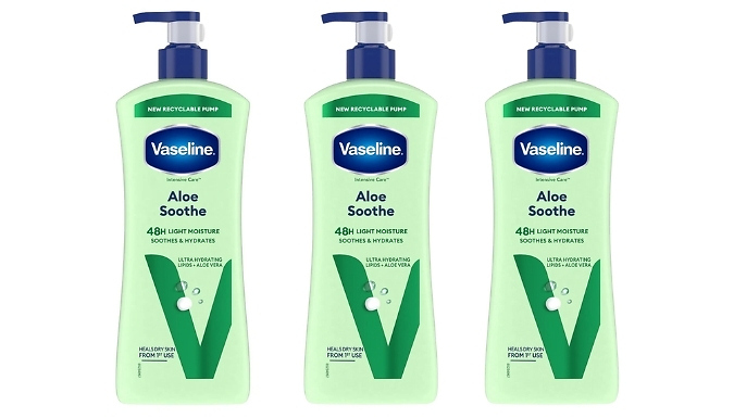 3 or 6-Pack of Vaseline Intensive Care Aloe Soothe Body Lotion