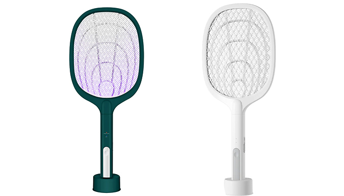 Rechargeable Electric Fly Swatter with Stand - 3 Designs