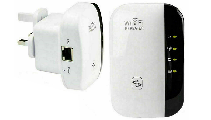 1 or 2 Plug-In Wi-Fi Boosters - Up to 300m Coverage!