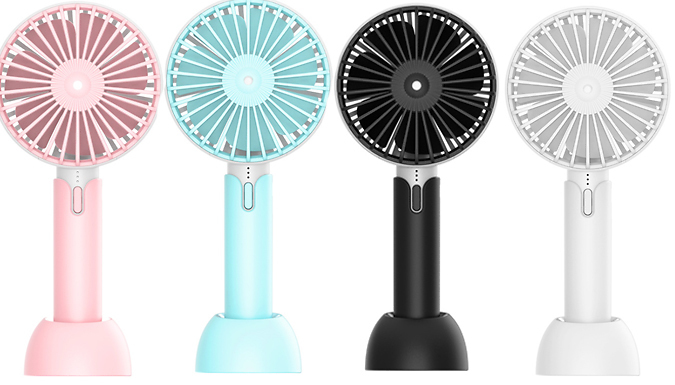 2-in-1 USB Desktop and Handheld Fan - 3 Colours