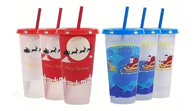 Colour-Changing Christmas Water Bottle - 4 Designs