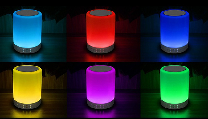 Go Groopie Justgiftdirect 2-in-1 Colour Changing LED Light-Up Bluetooth Speaker
