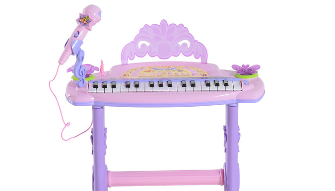 Mini Kids' Electric Organ Piano with Stool - 2 Colours