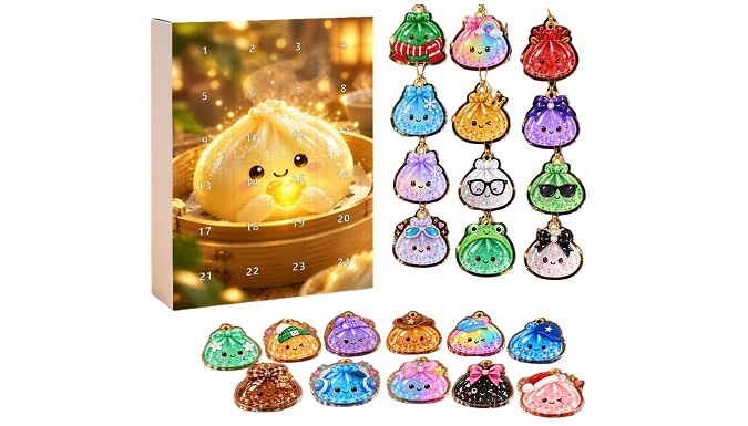 24 Day Adorable Dumping 2D Decoration Advent Calendar