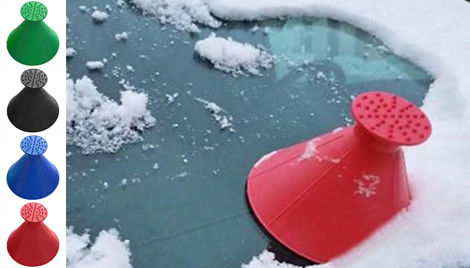 2x Car Windshield Ice Scraper Tool Cone Shaped Outdoor Round
