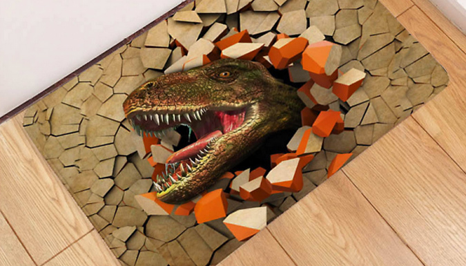 3D Dinosaur Print Floor Mat - 6 Designs