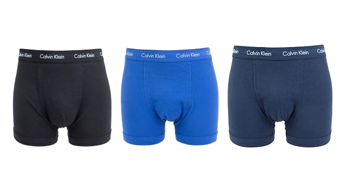 3-Pack of Calvin Klein Men's Cotton Boxer Trunks - 4 Sizes!